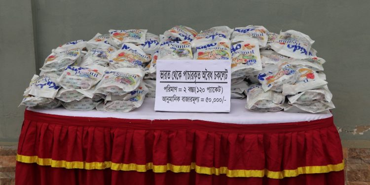 ভারতীয় চকলেট জব্দ করেছে বাঘাইছড়ি সেনা জোন