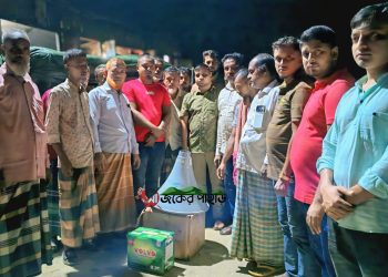 বাঘাইছড়িতে স্বেচ্ছাসেবক দল নেতার মাইক বিতরণ