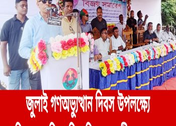 জুলাই গণঅভ্যুত্থান দিবস উপলক্ষ্যে নানিয়ারচর বিএনপির বিজয় র‍্যালী ও সমাবেশ