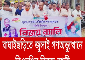 বাঘাইছড়িতে জুলাই গণঅভ্যুত্থানে বিএনপির সমাবেশ