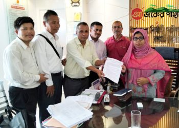 নির্বাহী অফিসারের সাথে রাঙ্গামাটি সুজনের সৌজন্য সাক্ষাৎ