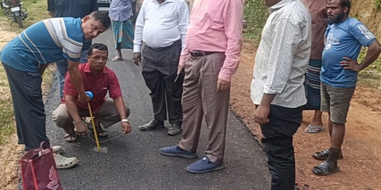 নানিয়ারচরে উন্নয়ন প্রকল্প পরিদর্শন করলেন রাঙামাটির নির্বাহী প্রকৌশলী আহামদ শফি