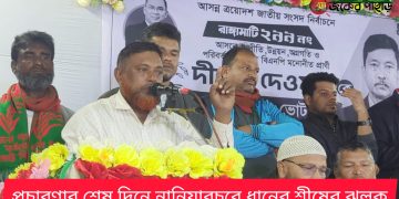 প্রচারণার শেষ দিনে নানিয়ারচরে ধানের শীষের ঝলক