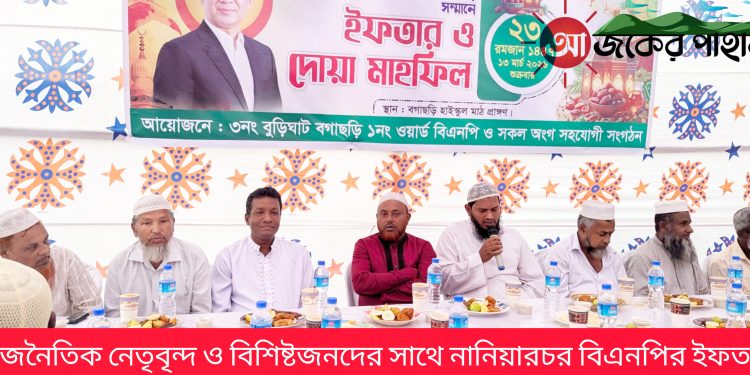 রাজনৈতিক নেতৃবৃন্দ ও বিশিষ্টজনদের সাথে নানিয়ারচর বিএনপির ইফতার
