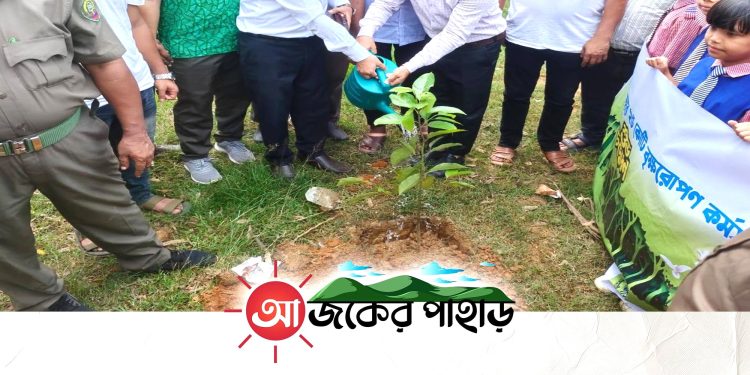 সারাদেশের ন্যায় নানিয়ারচরে বৃক্ষরোপণ কর্মসূচির উদ্বোধন