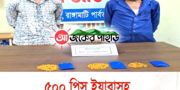 ৫শ পিস ইয়াবাসহ রাঙামাটিতে দুই মাদক কারবারি গ্রেপ্তার