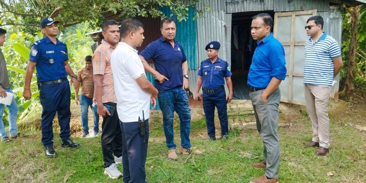 পাগলীপাড়া ক্যাম্প পরিদর্শন করলেন রাঙামাটির পুলিশ সুপার